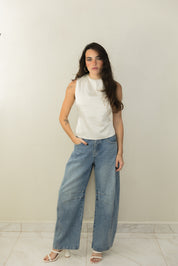 Eggshell Multi Tie Top