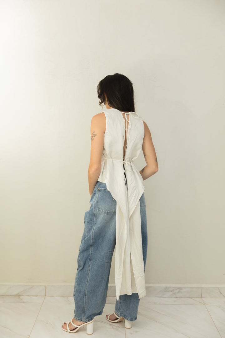 Eggshell Multi Tie Top