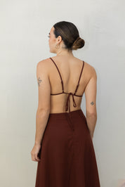 Burgundy Flower Dress