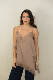 Mocha Lace Top