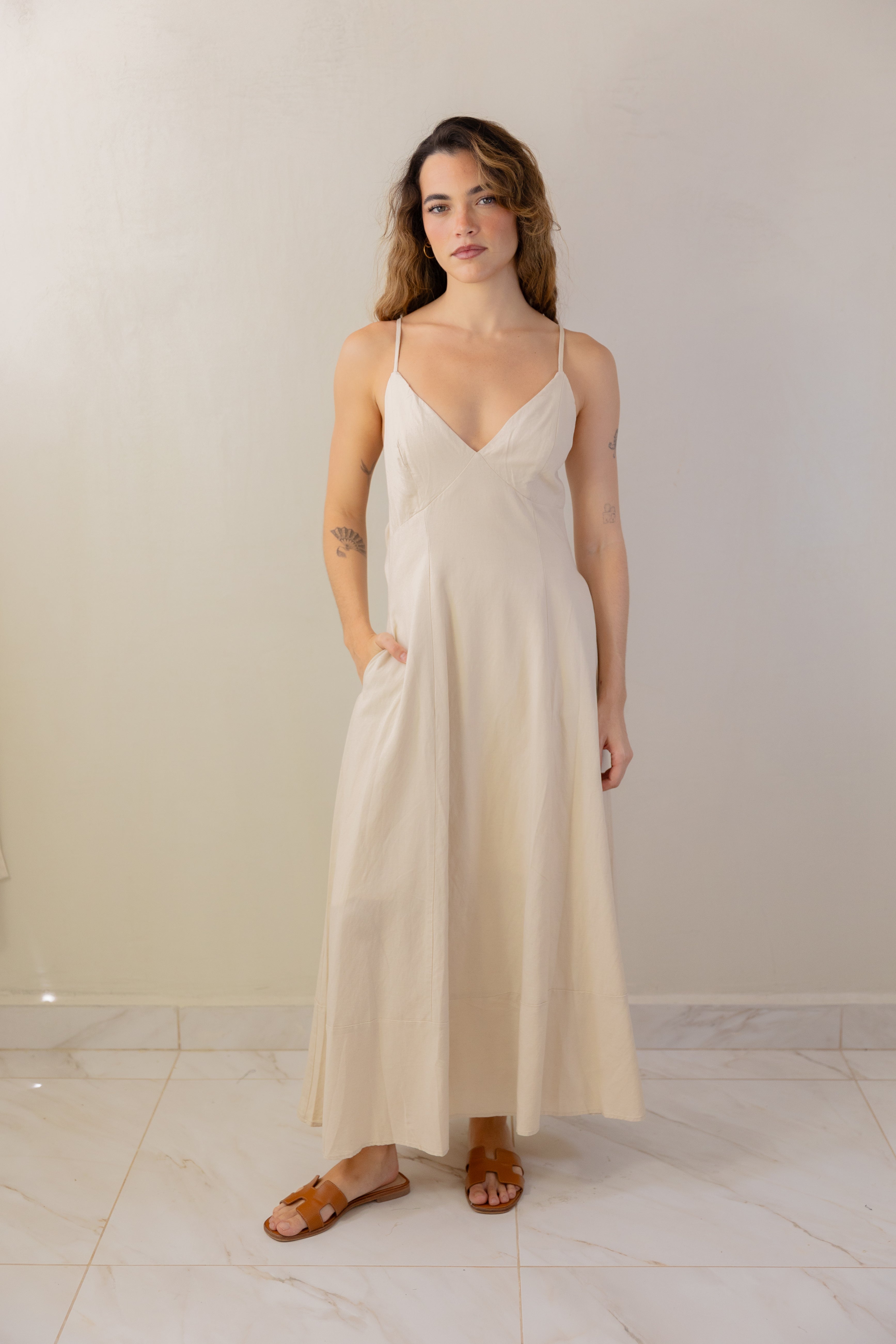 Linen Back Dress