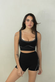 Black Contrast Sportsra