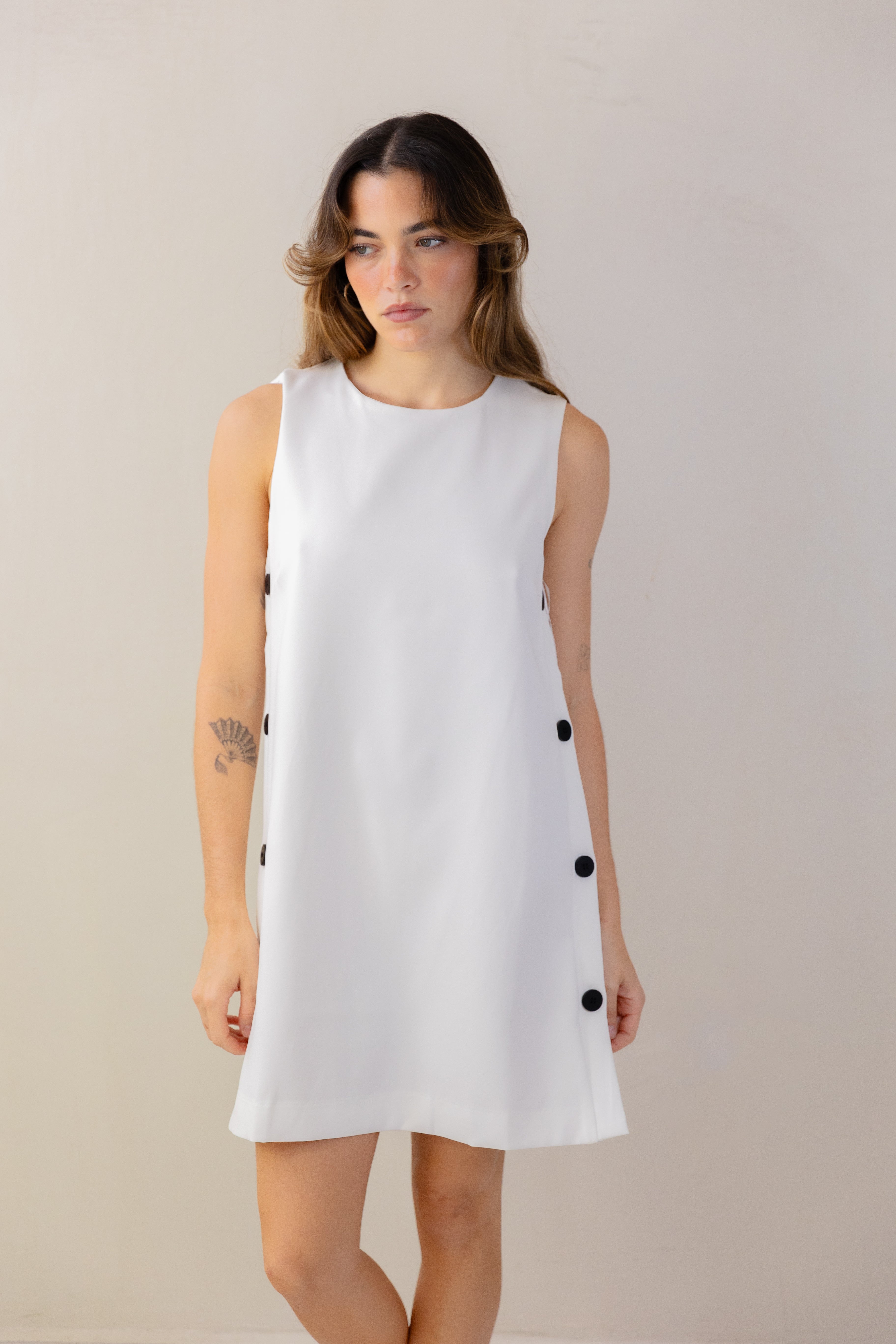 Side Button Dress