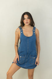 Overall Denim Dress