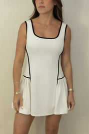 White Contrast Active Romper