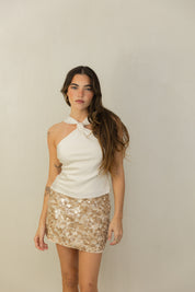 Sequin Mini Skirt