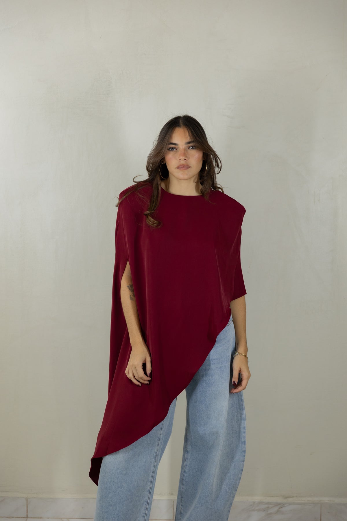 Wine Asymmetrical Cape