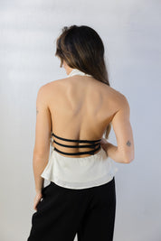 Ivory Bow Back Top