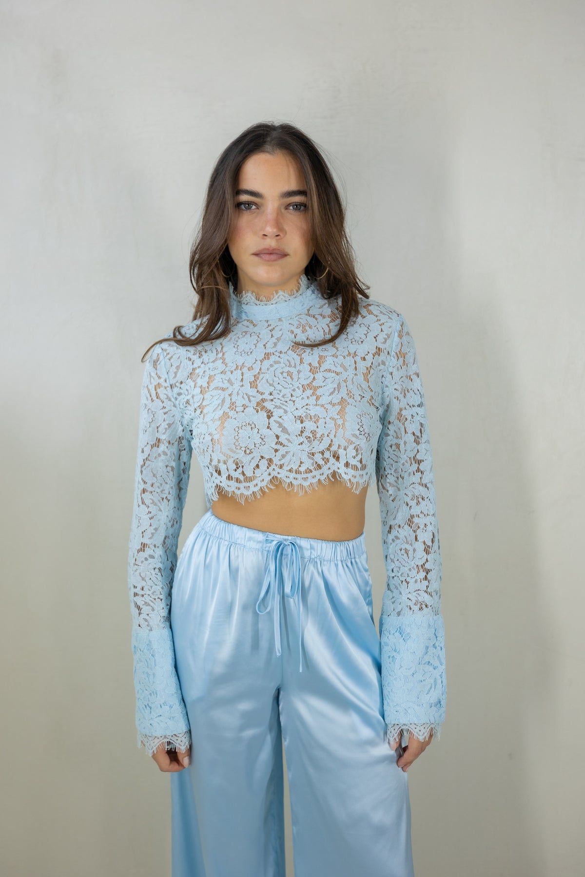 Floral Lace Top and Pants Set