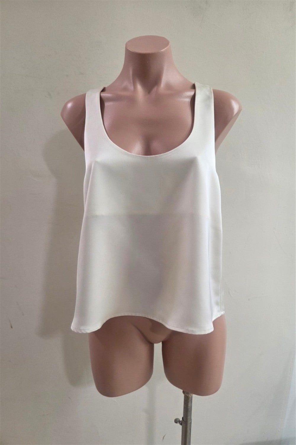 Eggshell Satin Top