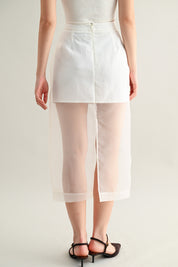 Organza Midi Skirt
