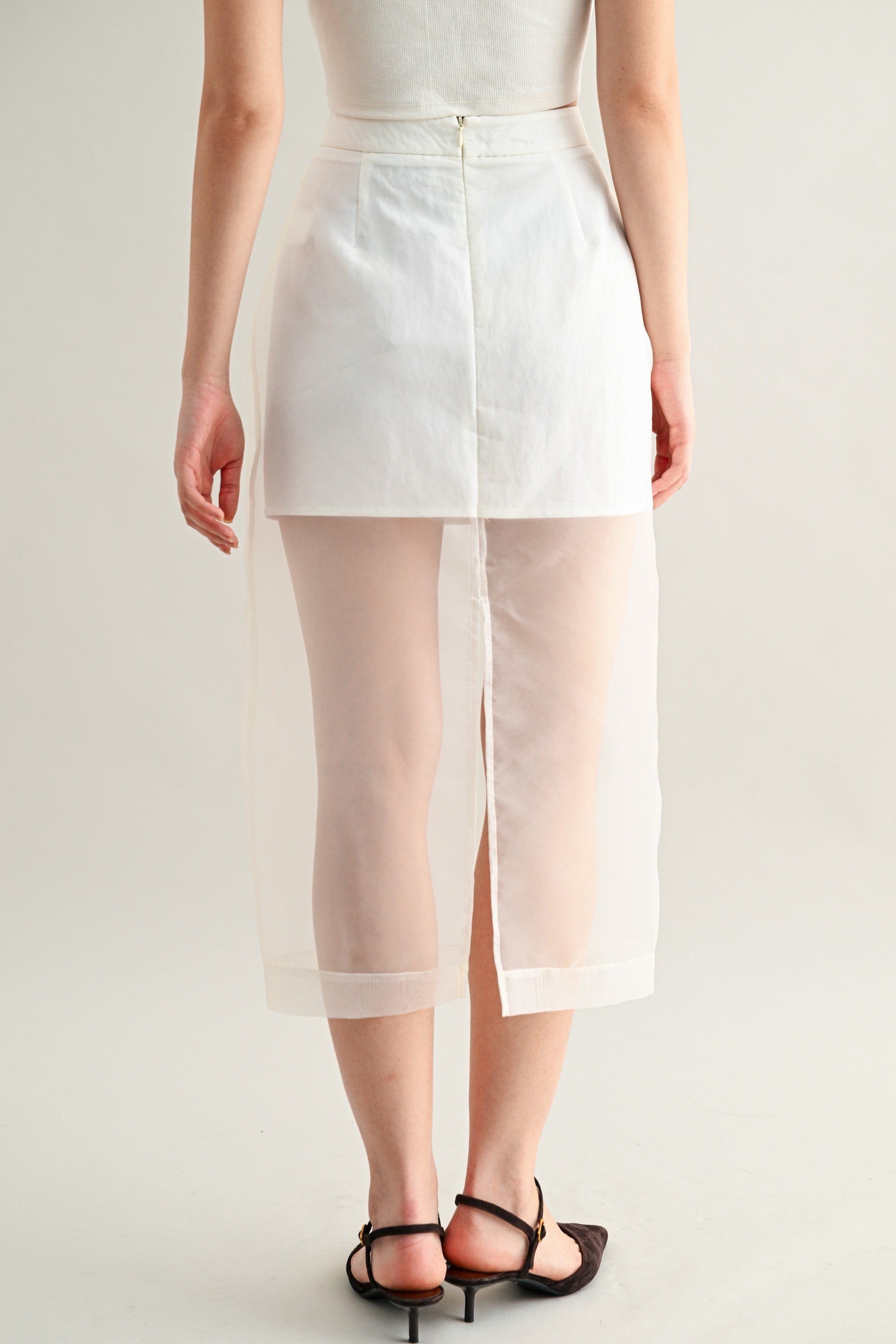 Organza Midi Skirt