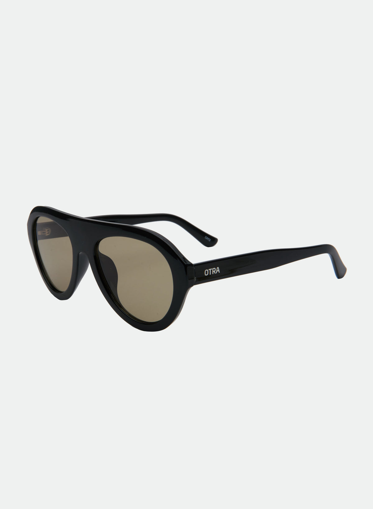 Maddy black aviator sunglasses, side angle