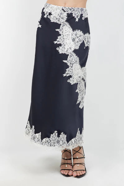 Satin Lace Skirt