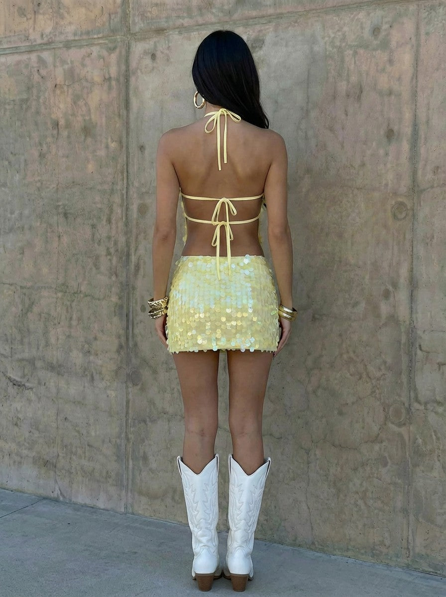 Butter Sequin Skirt