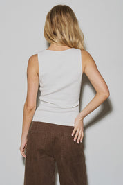 White Clear Strap Top