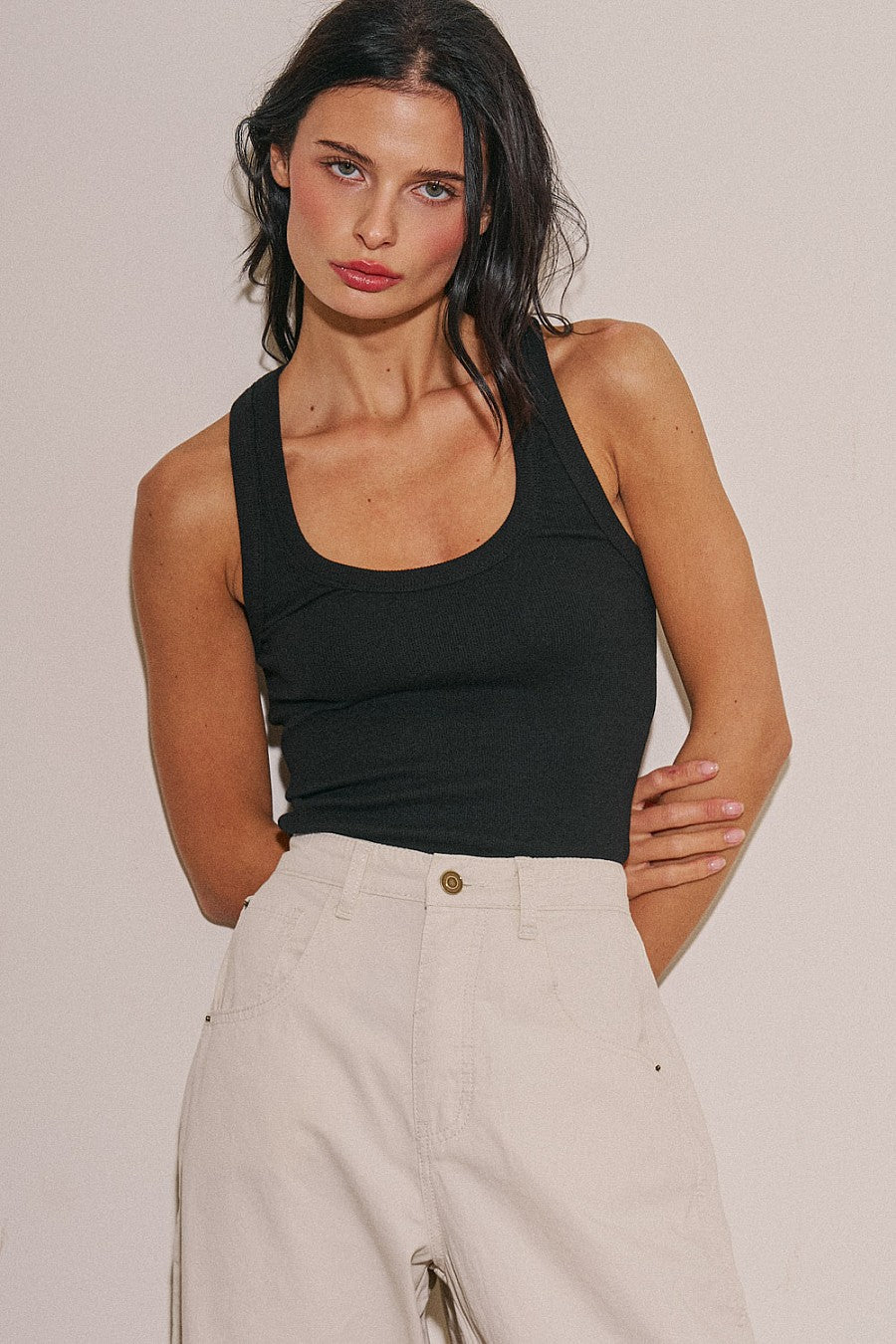 Black Sleveless Top