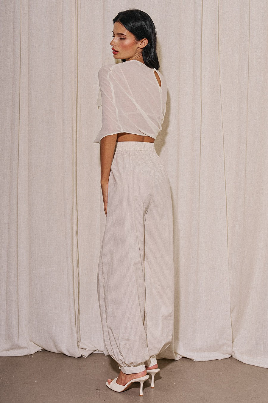 Stripe Balloon Pants