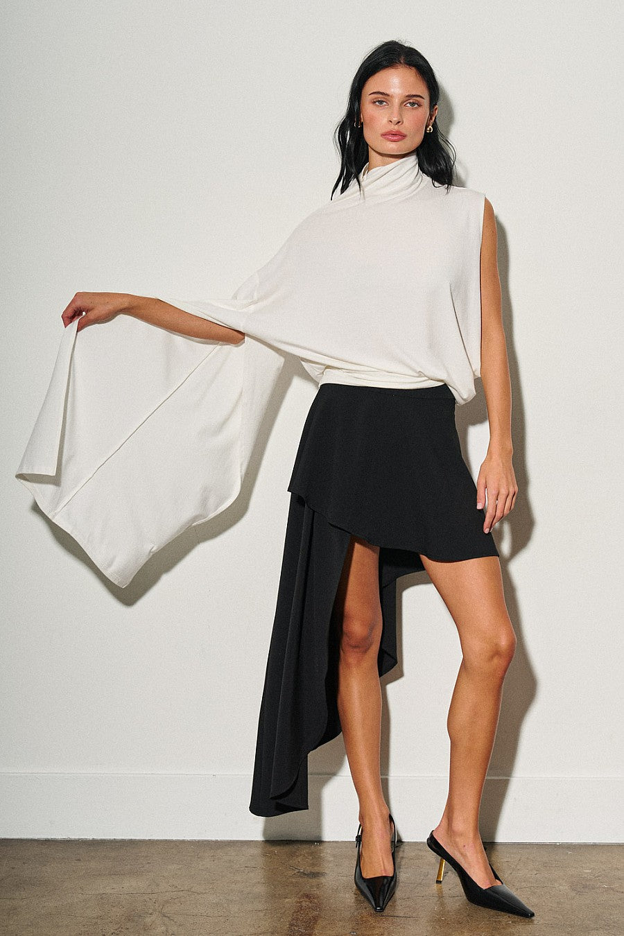 Black Asymmetrical Skirt