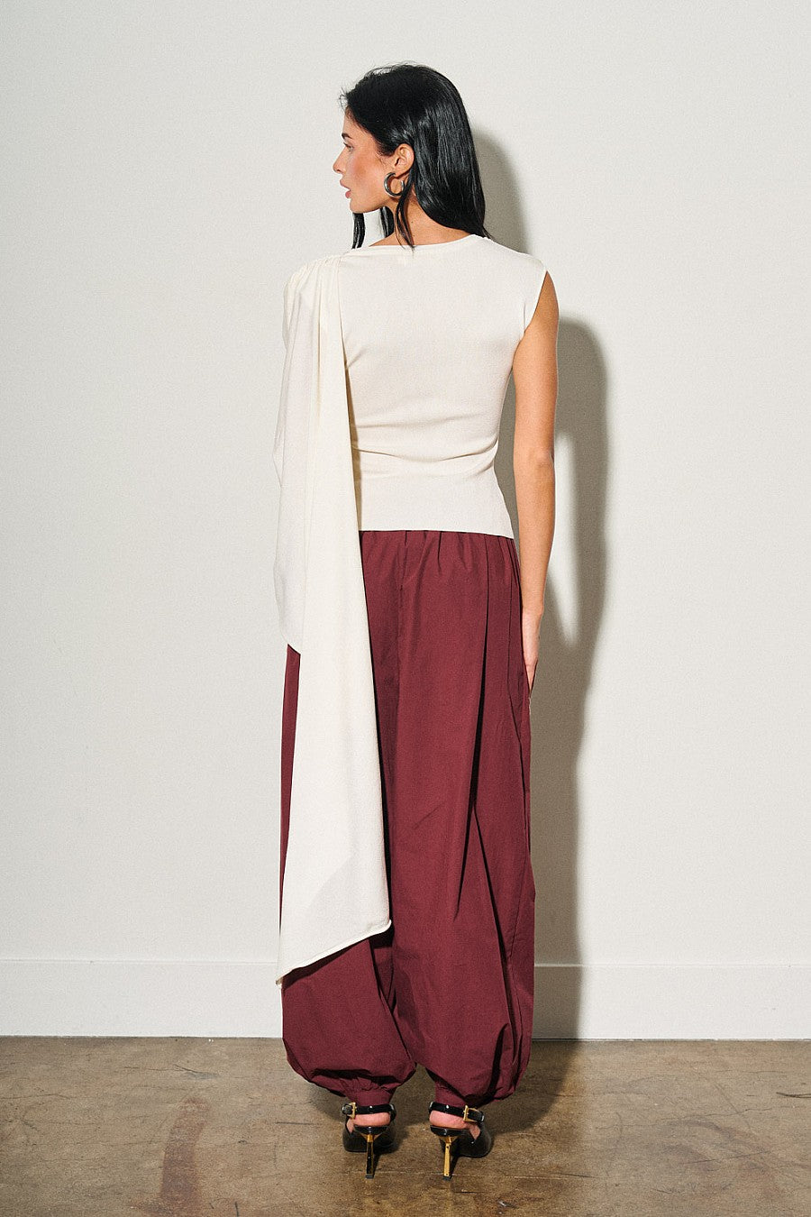 Draped Scarf Top