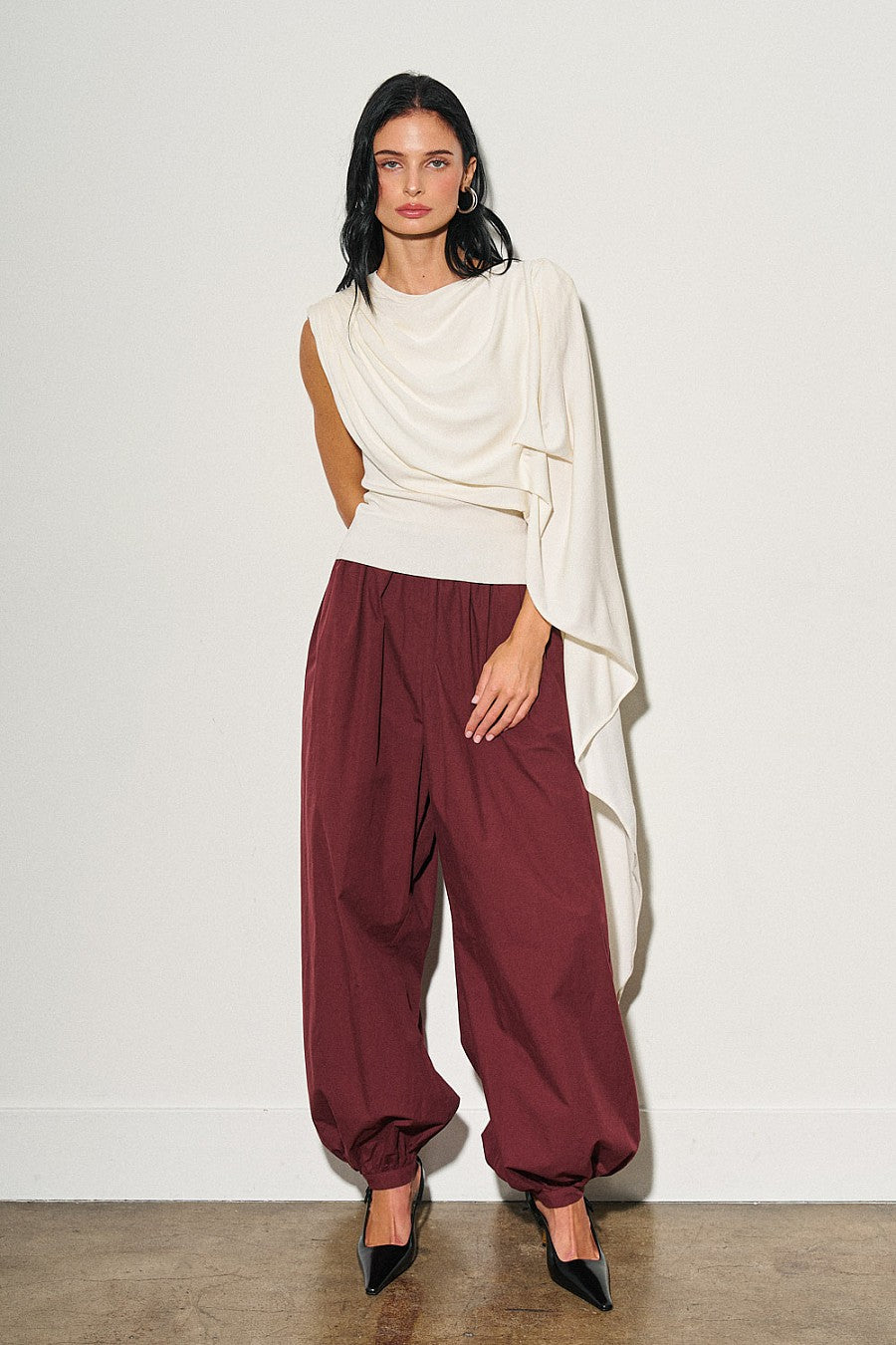 Draped Scarf Top