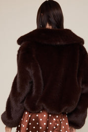 Chocolate Faux Fur Jacket