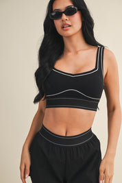 Black Contrast Sportsra