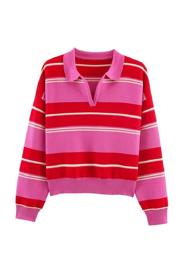 Pink Stripe Top