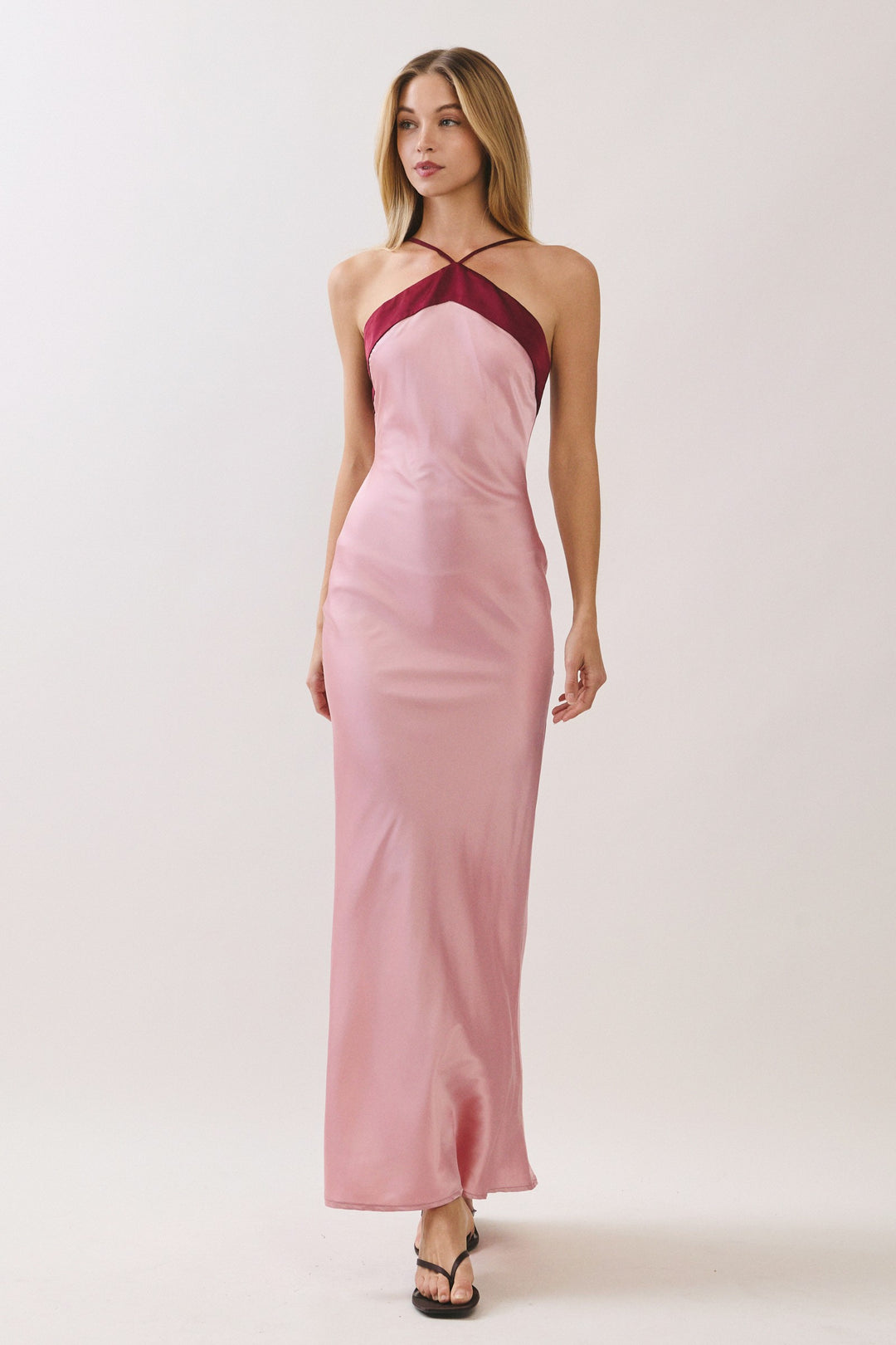 Pink Satin Dress