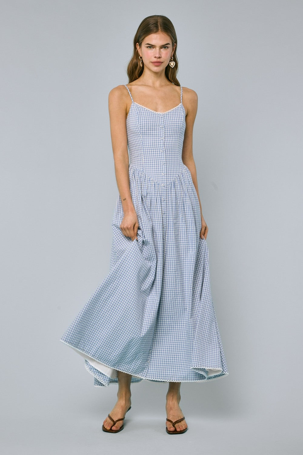 Blue Checkered Dress