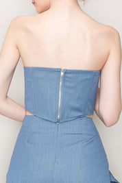 Denim Corset Top