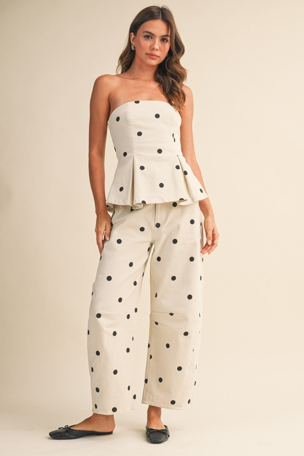 Polkadot Top and Barrel Pants