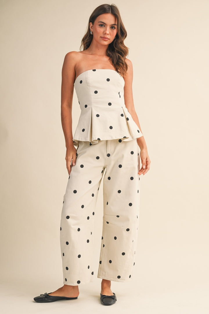 Polkadot Top and Barrel Pants