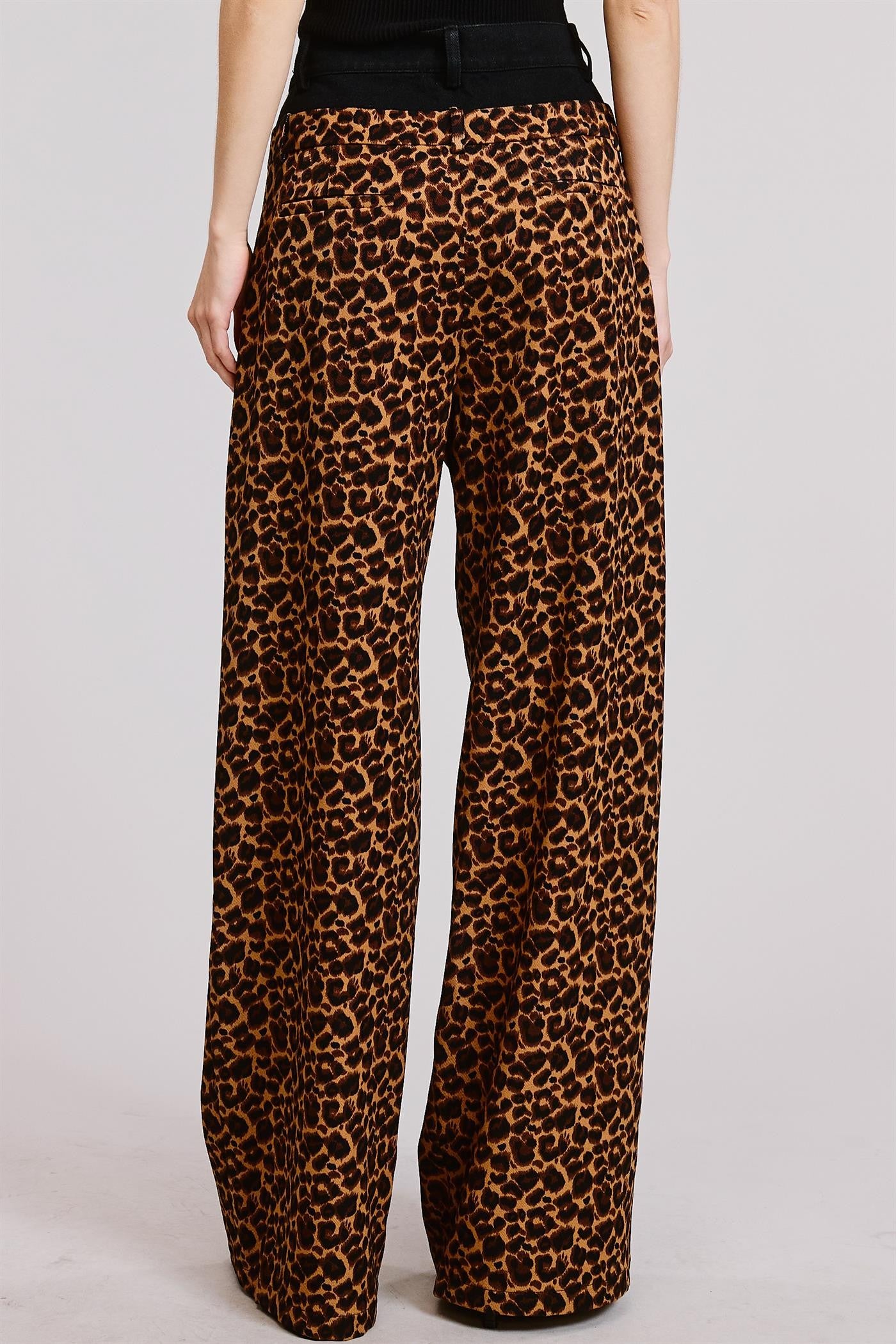Leopard Contrast Pants