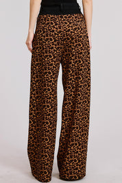 Leopard Contrast Pants