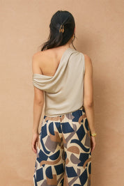 Champagne Drape Top
