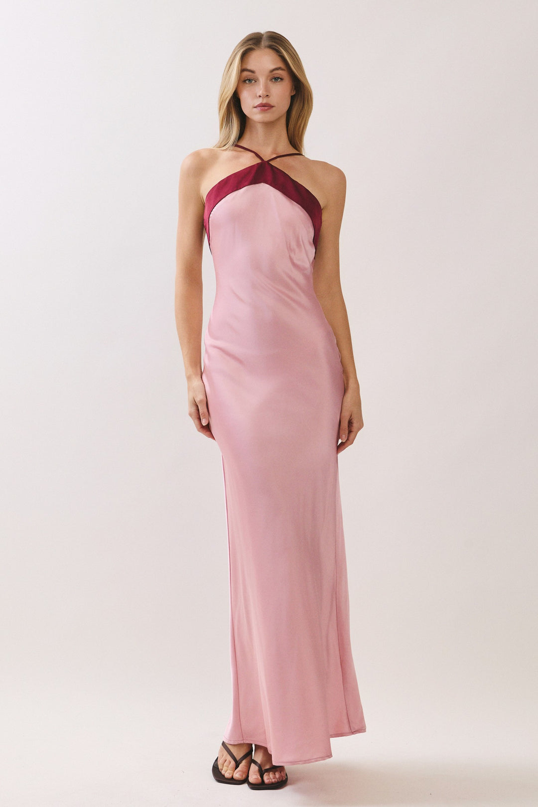 Pink Satin Dress