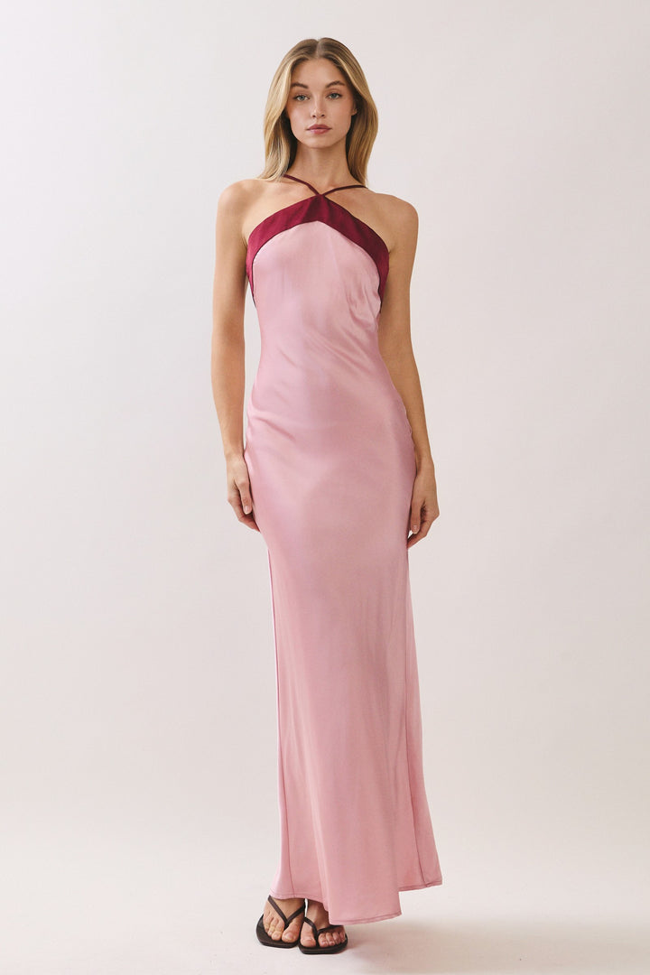 Pink Satin Dress