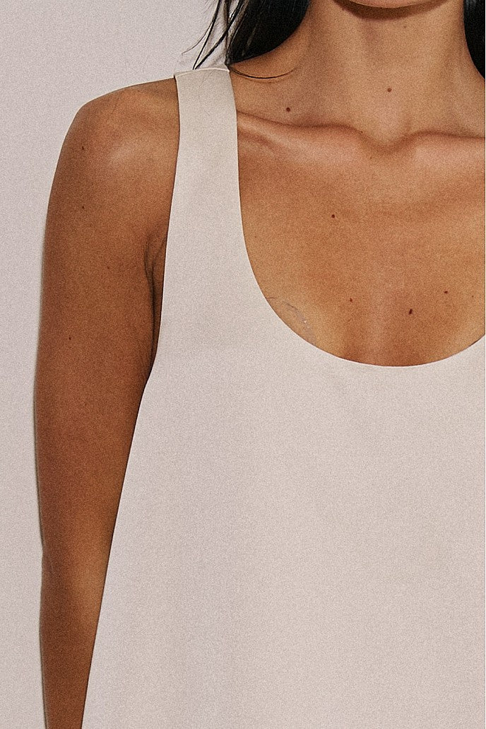 Eggshell Satin Top
