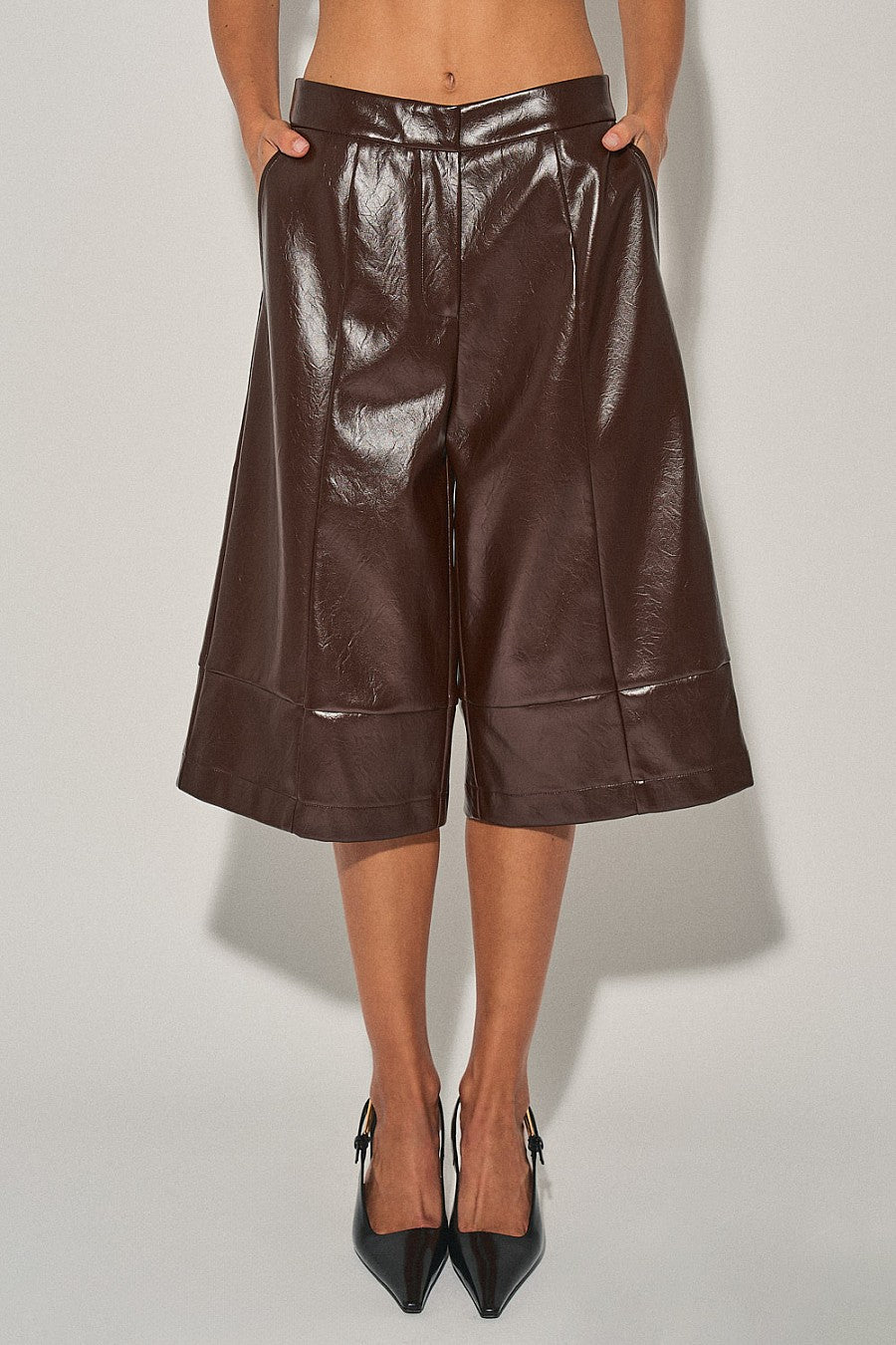 Brown Bermuda Pants