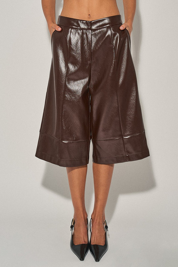 Brown Bermuda Pants