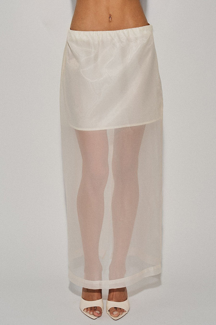 Ecru Sheer Skirt