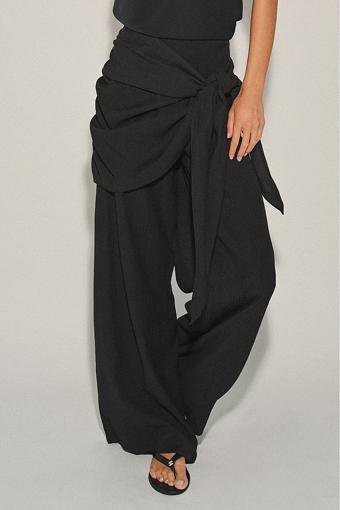 Black Wrap Pants