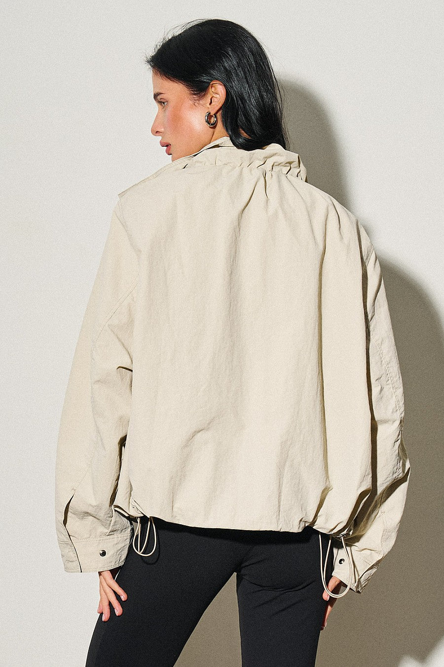 Cream Windbreaker Jacket