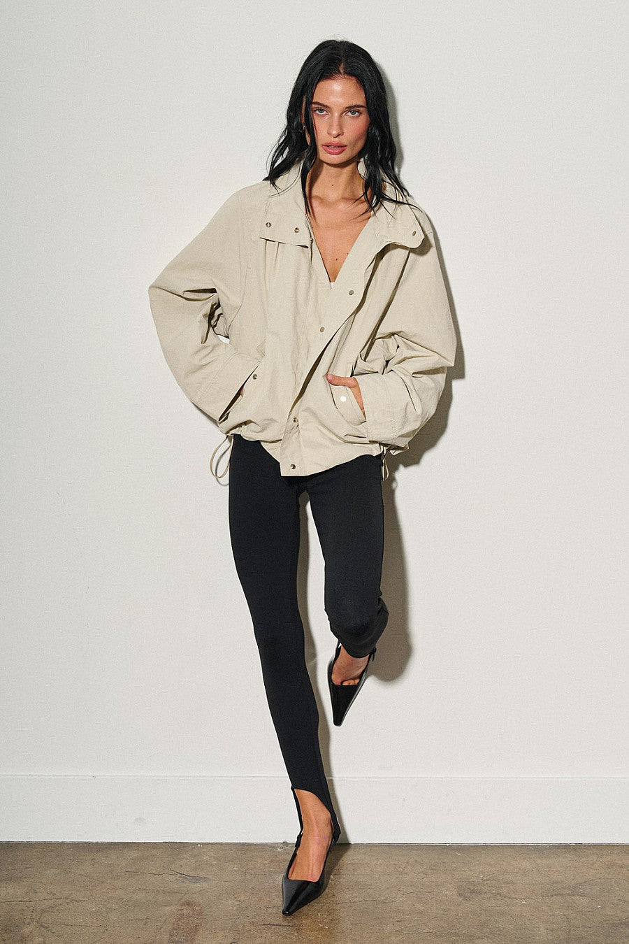 Cream Windbreaker Jacket