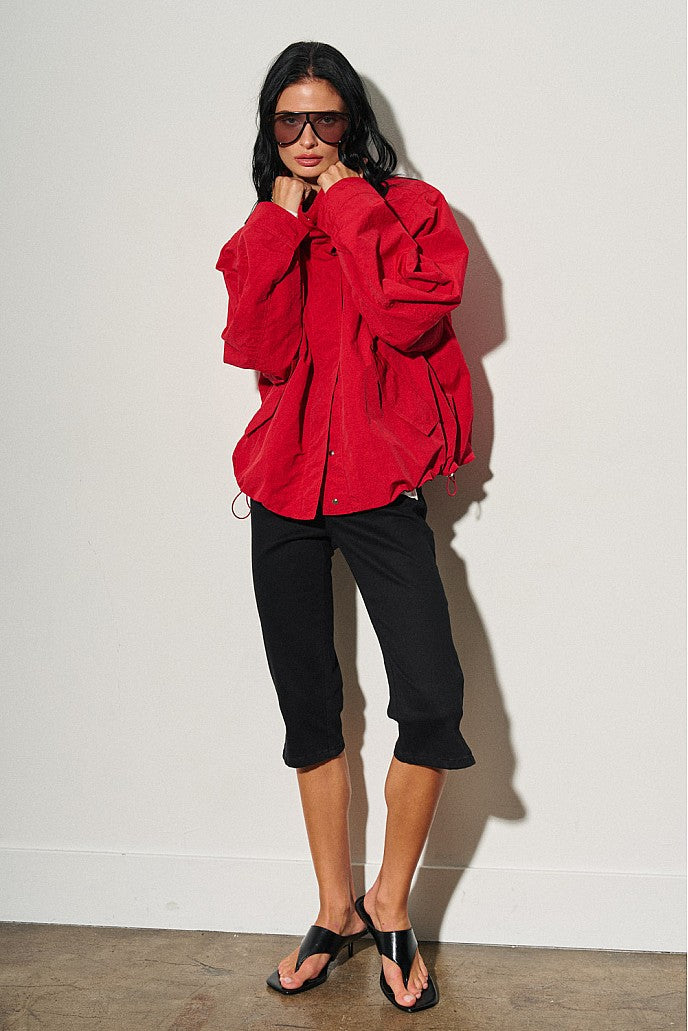 Red Windbreaker Jacket