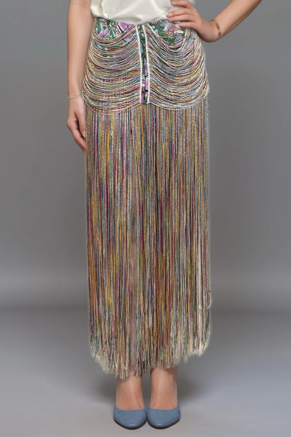 Festival Fringe Skirt — Multicolor